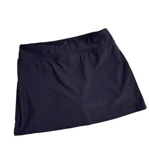 Talbots Black Athletic Golf Tennis Skirt Skort Zipper Pocket Size M Petite